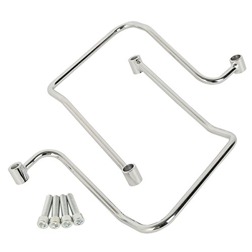 Soportes para Alforjas Cromados Compatibles con Harley Davidson Dyna FXDF 2006-2018 miniatura 1