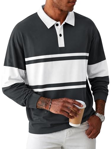 Image of Noble Monk Men's Polycotton Regular Fit Full Sleeves Polo T-Shirt