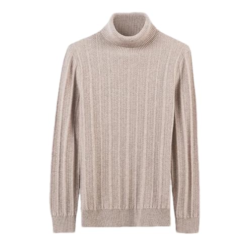 Pull tricoté à rayures col roulé en cachemire homme cadeau idéal