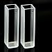 Optical Glass Cuvette for Spectrophotometer 10 mm Path Length, 48 mm Height, 3.5 ml Capacity 190-1100 nm Wavelength Range, Square Shape, Set of 2 with case