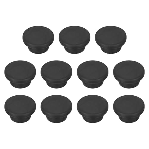 Image of MECCANIXITY 11pcs T-Shaped Silicone Plugs 20mm 3 /4 Inch Dia Snap in Plug Hole Seal Cover Round Rubber Stopper for Kitchen Rubber Bulkheads Waterproof Sealing Plugs Black