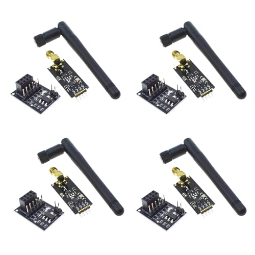 4sets NRF24L01+PA+LNA Module with SMA 1100m Module with Breakout Adapter On-Board 3.3V Regulator