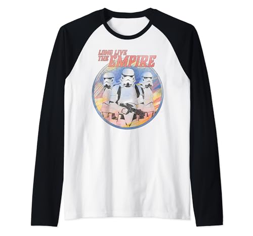 T-shirt Star Wars Mandalorian Stormtroopers Long Live The Empire avec Manches Raglan Contrastées
