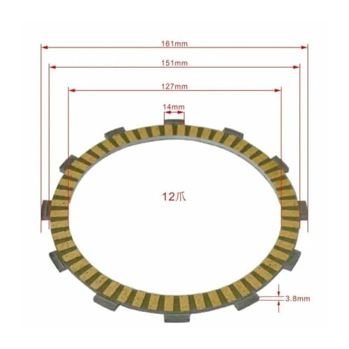 Discos de embrague de fricción para motos GSX1300R 2002-2019 y DL1000 3
