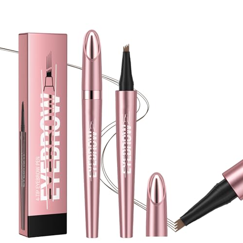 Crayon sourcils 3D étanche, Crayon sourcils magique, Micro crayon à sourcils avec 4 pointes fourchues, forte adhérence pour créer des sourcils naturels...