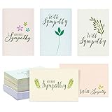 48 Pack Sympathy Cards Assortment Box with Envelopes, Bulk Set of Floral Condolence Note Cards,...