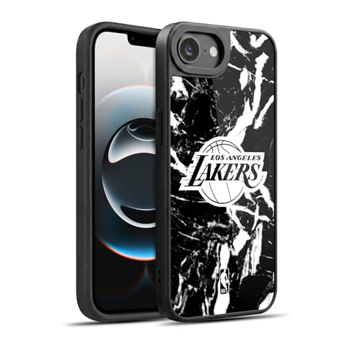 Head Case Designs sous Licence Officielle NBA Marbre Noir Los Angeles Lakers Coque en Gel renforcée [Protection de Qualité Militaire] Compatible avec Apple...