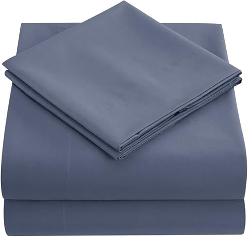 Miniatura 5 de Juego de sábanas cepilladas de mezcla de algodón de 4 piezas, lujo de hotel, extrasuaves, refrescantes, con bolsillo profundo (borgoña, California