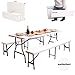 Produktbild TRUTZHOLM Bierzeltgarnitur 3 teilig Tisch + 2 x Bank | Festzeltgarnitur mittig klappbar Biertisch Campingtisch 180x75cm 3tlg= 2 Bierbänke + 1 Biertisch Sitzgarnitur Bank 3 Stützen, kein Umkippen mehr