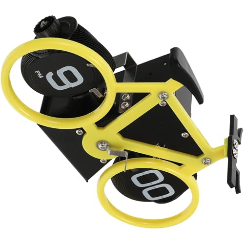 GRIRIW Orologio da Scrivania Vintage Bicicletta Meccanico Flip Design Creativo per Casa Ufficio Decorazione Retro Desktop Small Clock