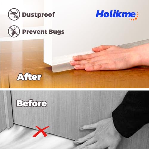 Holikme Silicone Weather Stripping Door Seal Strip, Draft Stopper Tape