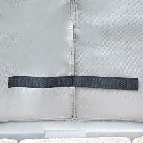 SUPPORT PLUS Air Conditioner Cover - Outdoor Square A/C Unit Winter Weather Protector - Gray - Thumbnail 3