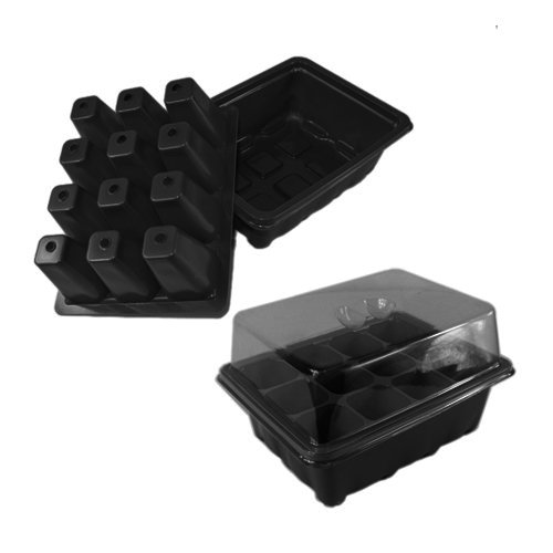 Nava Black 2 Sets Cloning Insert Tray Clone Grow Box Plants Seeds Propagation Kit