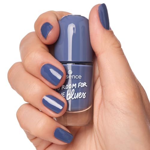essence gel nail colour, Nagellack, Nr. 74, Blau, langanhaltend, Expressergebnis, schnelltrocknend, glänzend, vegan, ohne Mikroplastikpartikel, ohne Konservierungsstoffe, ohne Parfüm, 1er Pack (8ml)