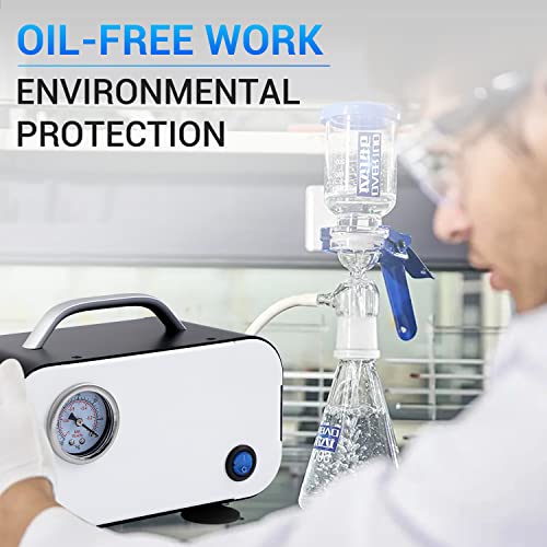 Four E'S Scientific 284 Lab Vacuum Pump, 10L/Min Laboratory Vacuum Filtration Pump thumb #5