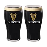 LORD'S ROCKS Guinness Official 20oz Pint Glasses – Set of 2, Branded Tulip Shape Beer Glassware – Classic Irish Pub Style