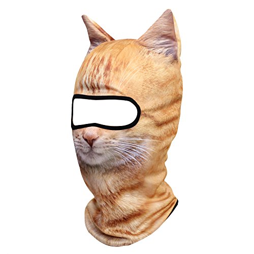 Image of WTACTFUL 3D Animal Ears Balaclava, Breathable Face Mask for Halloween