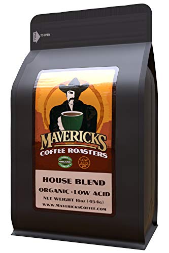 Mavericks House Low Acid Coffee 100% Organic Ingredients Coffee -