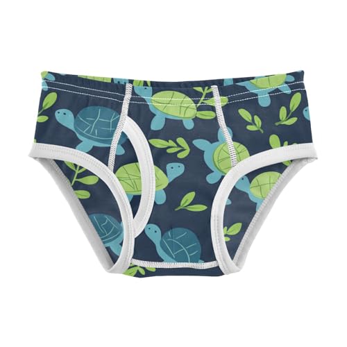 Wusikd Cute Turtle Boys' Underwear Cotton Blue Boys Briefs Soft Toddler Underwear 2T