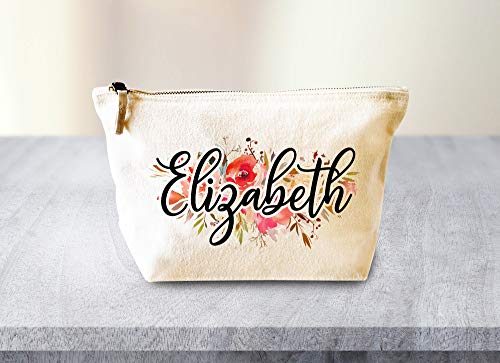Preisvergleich Produktbild Make-up-Tasche für Brautjungfern, Monogramm-Kosmetiktasche mit Blumenmuster, Aufschrift Will You Be My Bridesmaid