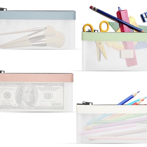4Pcs Money Bags with Zipper, Money Pouch Cash Envelopes Bank Bag - Image 4