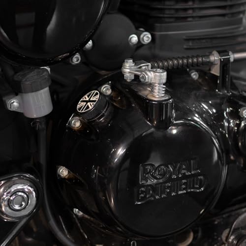 Image of Engile Oil Filler Cap Compatible with Royal Enfield Motorcycles - Cafe Twin x Trip Machine