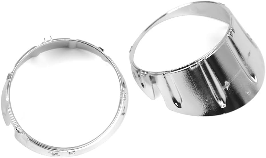 Bacar Car Front Fog Lamp Bezel Bumper Frame Light Trim Ring Cover Guard 1 Pair for BMW for MINI COOPER R56 R55 R57 R58 R59 11-2013 ABS Chrome