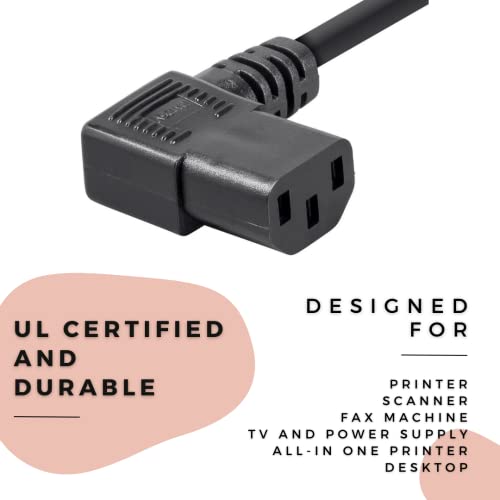 DIGITMON 10 FT 3 Prong Right Angled AC Power Cord Cable Plug for HP LD4200tm 42-inch Widescreen LCD Interactive Digital Signage Display