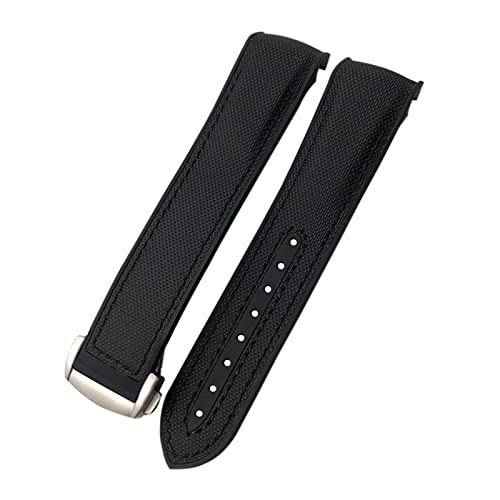 Bracelet montre nylon de qualité supérieure 21mm finition luxe pour Omega 8900
