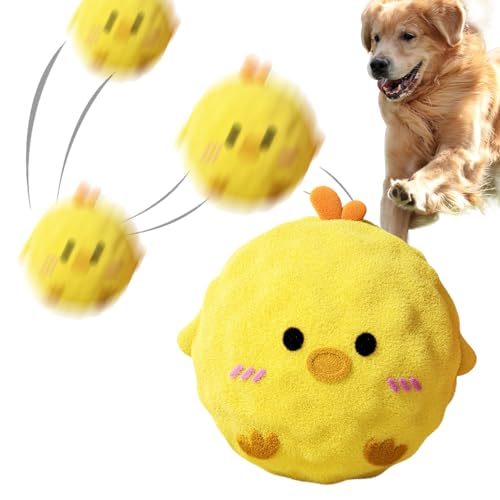 Générique Dog Toy Ball – Ergonomic Compact Rolling Interactive Play, Movement and Squeaker Puppy, Enrichment at Home Indoor | Multipurpose Outdoor Indoor Utility Premium
