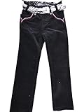 Pampolina Mädchen Cordhose Pampolina Mädchen Cord Hose, schwarz mit Gürtel 27019(116)