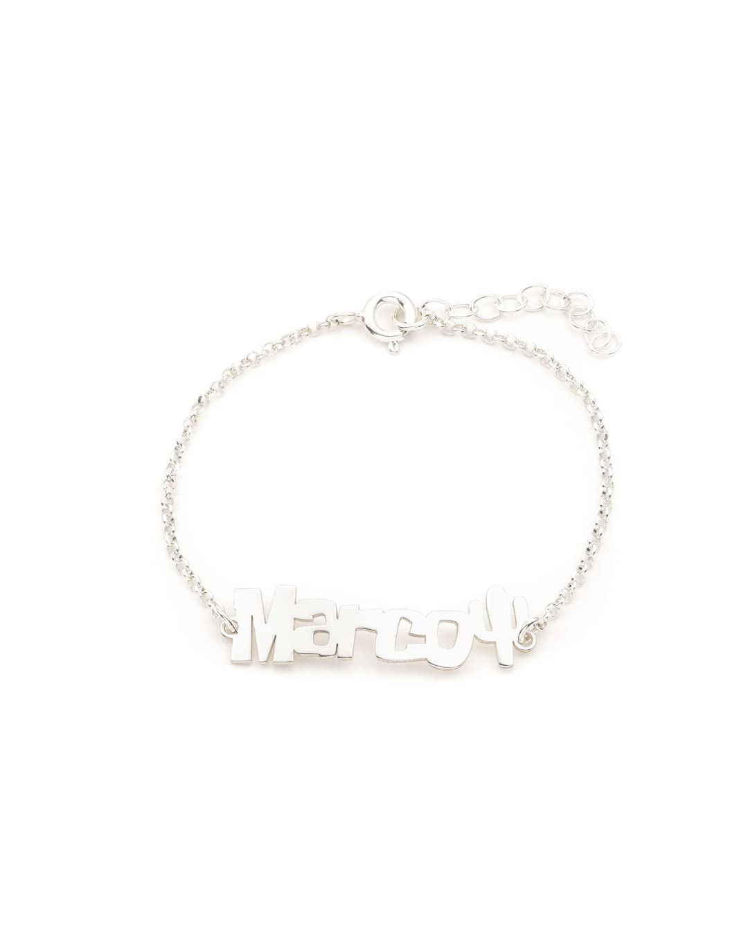 Pulsera Personalizable con Nombre Cactus en Plata de Ley | de Estilo Sofisticado | Regalo Ideal tanto para Cumpleaños, Amigas, como para el Día de la Madre