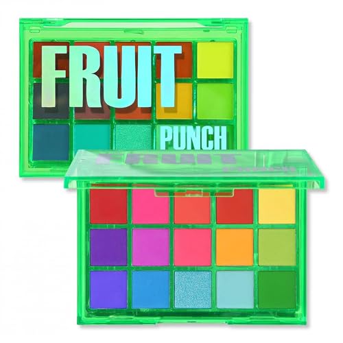 Bunte Lidschatten Palette, 15 Farben Eyeshadow Palette Matt Schimmernde, Hochpigmentiert Make Up Palette Bold Personality Bright, Wasserdicht & Langlebig Liedschatenpalete, Augen Make Up Party Alltags