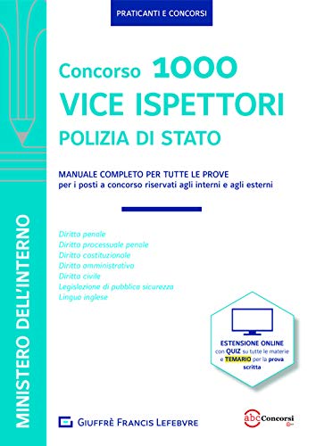 Concorso 1000 vice ispettori polizia di stato