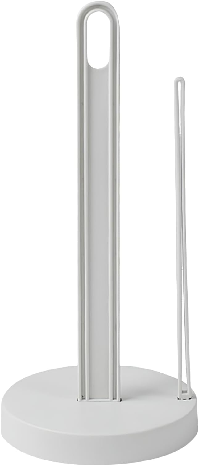 Paper Towel Holder, Desktop Paper Towel Holder, Simple Roll Paper Holder Stand Dispenser for Kitchen Countertop Tabletop Organize (Paper Towel Holder-White, 1 Pack)