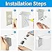 Outlet Shelf Wall Holder - White Built-in Outlet Shelf with Cable Management for Smart Home, Power Tools & Toothbrush - Vertical Duplex Organizer Saves Space, Holds Smart Speakers, Phones & More