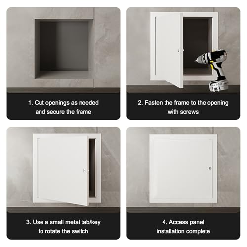 Escotilla de inspección de fontanería panel con cerradura para techo y pared 8