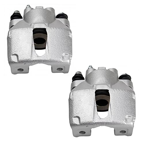 Image of TRQ Rear Brake Caliper Set Zinc Coated Hardware Compatible with 1997-2002 Ford Expedition 1999-2004 F-150 1997-1999 F-250 2002 Lincoln Blackwood 1998-2002 Navigator 2003-2011 Town Car