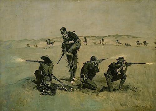 Tableau le dernier rempart Frederic Remington décoration chambre impression d'art