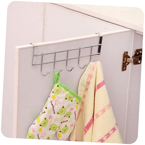 KICHOUSE Wall Clothes Hanger Silver Door Back Hook Stainless Steel Hook Over The Door Hanger