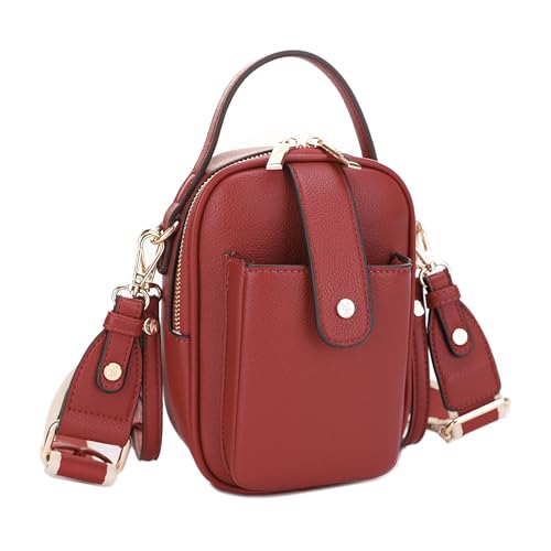 Mali+Lili Gail Vegan Leather Multi Compartment Crossbody Bag - Wine