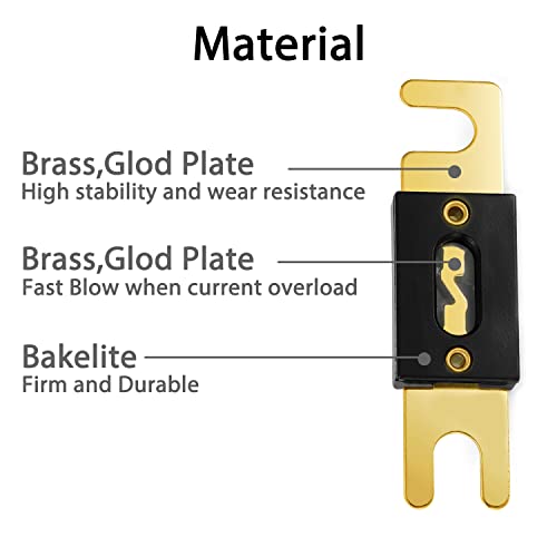 Chanzon 5 pezzi 100A ANL fusibile a bullone