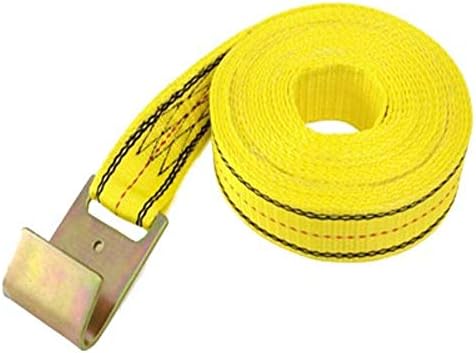 PROGRIP 05344 Heavy Duty Ratchet Tie Down Replacement Strap with Webbing: Flat Hook, 30' x 2",Yellow