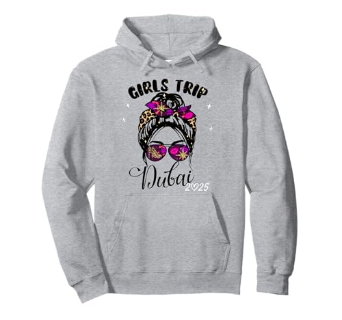 Girls Trip Dubai 2025 Chemises pour femme Weekend Birthday Squad Sweat à Capuche