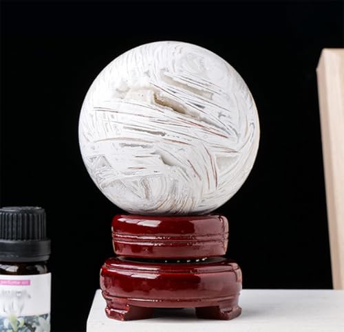 Agate blanche boule de cristal naturelle pour calmer l'esprit - 5