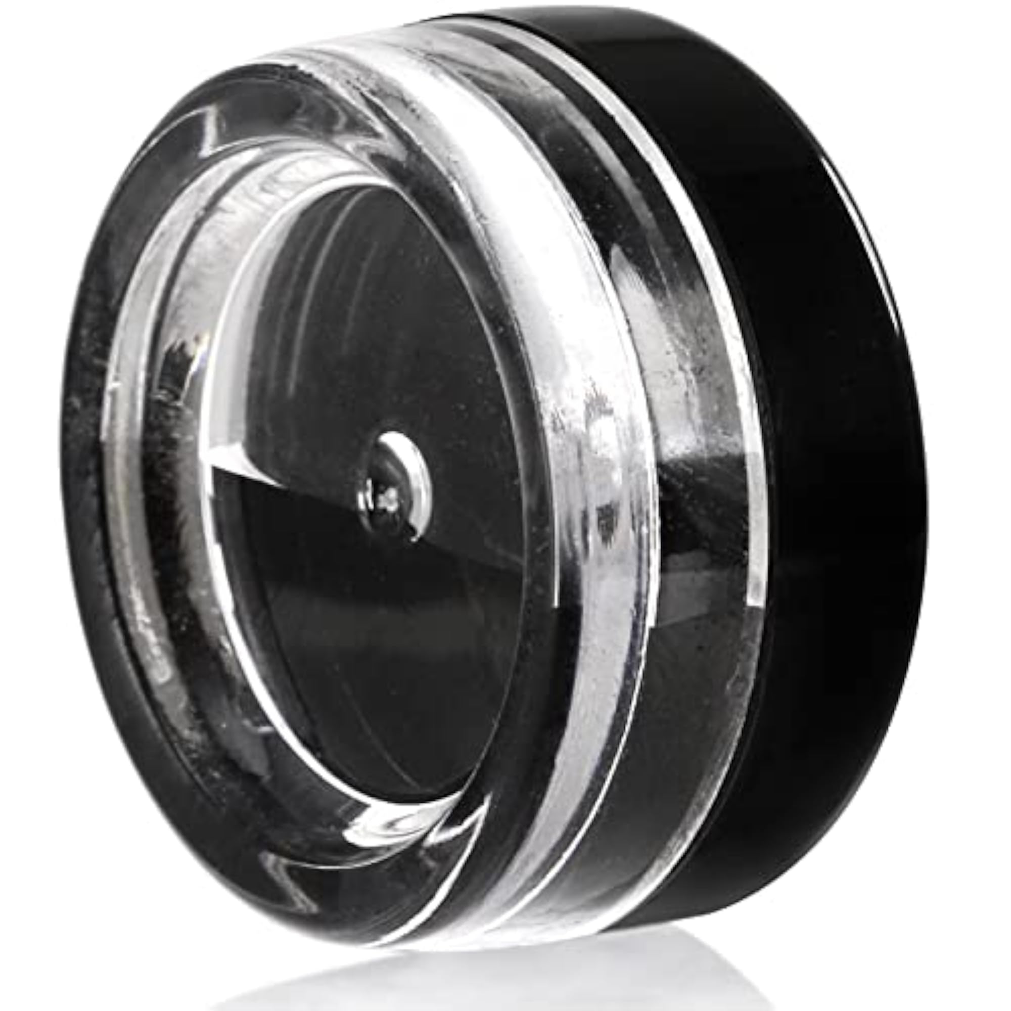 120 Pieces Clear Plastic Jars with Black Lids, 3 Gram