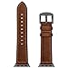 CINORS Leather Band Compatible with Apple Watch Vintage Classical Bands Dark Brown Replacement Strap for iWatch Series 8 7 41mm Series 6 5 4 3 2 1 SE Nike Space Black Grey 38mm 40mm Men Women, Brown
