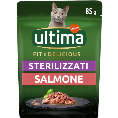 Ultima Cibo Umido per Gatti Fit & Delicious con Salmone: 24 Buste da 85g - Immagine 1