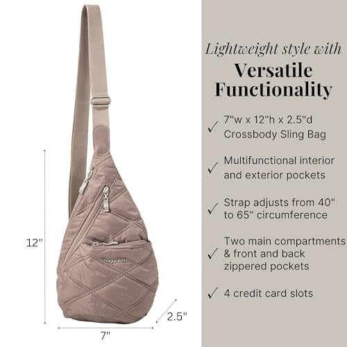 Image of Baggallini Mini Sling - 12x7 Sling Crossbody Bag Backpack with Adjustable Shoulder Strap