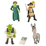  Shrek Mini-Figur Spielzeug - Fiona, Shrek, Esel und dem gestiefelten Kater (Shrek/Fiona / Esel/Puss in Boots)